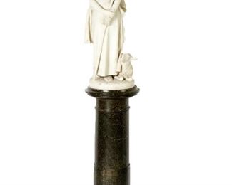 Ferdinando Vichi Rachel and Lamb Marble Sculpture