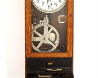 Oak International Time Clock from Stickley Furn.