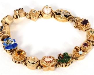 14k Gold Slide Bracelet