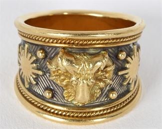 Elizabeth Gage 18k Aries Zodiac Ring