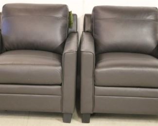 Leather Italia Fletcher chairs charcoal