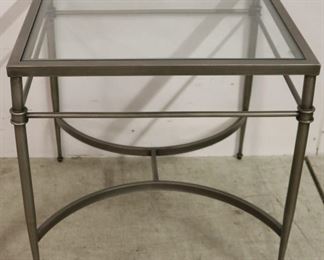 Accents Beyond glass top side table