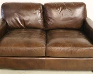 Leather Italia Randall loveseat in chest