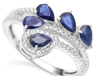 Sterling sapphire ring