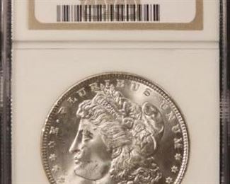 1886 Morgan silver dollar MS64