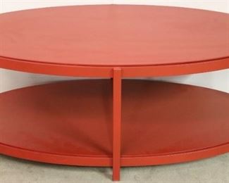 Accents Beyond oval red cocktail table