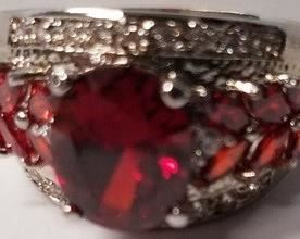 Sterling ruby ring sz8