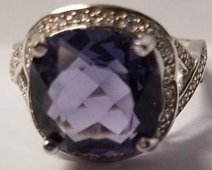 Sterling Amethyst ring sz8