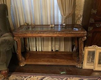 GLASS FOYER TABLE