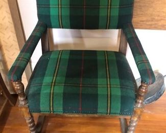 SIDE CHAIRGREEN PLAID