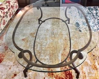 Erwin Gruen Iron and Glass Large Coffee Table https://ctbids.com/#!/description/share/281475