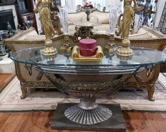 Gorgeous Bronze and Brass Console Table