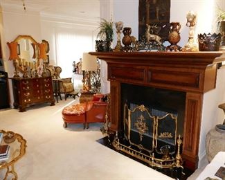 Gorgeous Brass Fireplace Set