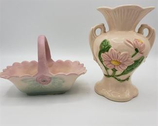 Vintage Hull Art Vase & Basket https://ctbids.com/#!/description/share/280837    