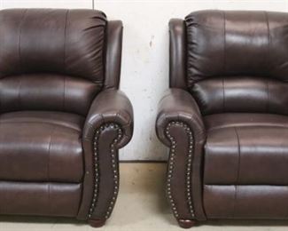 Leather Italia pair of chairs