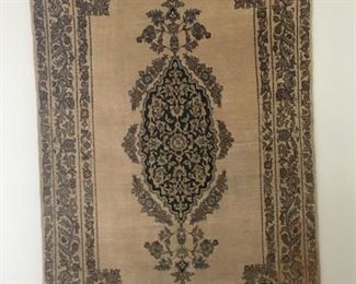 1971 Silk Persian Wall Hanging Rug Original Work of Art with Certification
Purchased in Tehran Iran