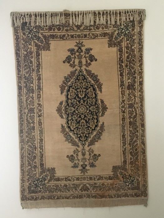 1971 Silk Persian Wall Hanging Rug                               Original Work of Art with Certification                 
Purchased in Tehran Iran