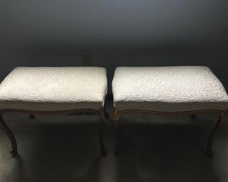 Two Matching Upholstered Benches