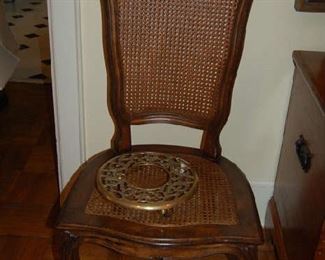 Cane side chair