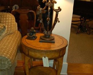 Maitland-Smith tooled leather table