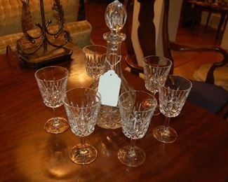 Waterford glasses and carafe