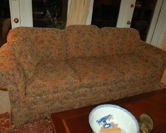 One of several upholstered sofas