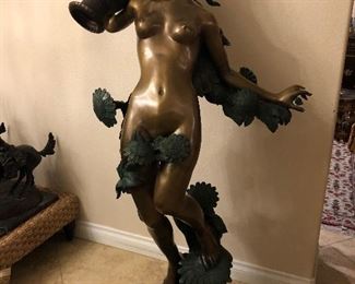 Real life bronze statue 