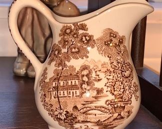 Creamer - Brown Tonquin - Royal Staffordshire Dinnerware by Clarice Cliff 