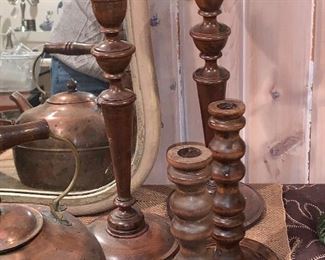 Wooden candle sticks 