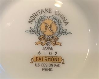 Noritake Fairmont 12 place setting dish set