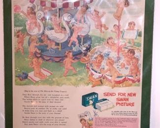 Mint condition Swan soap poster 