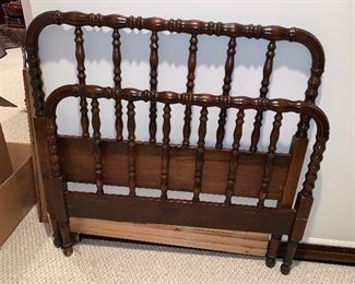 Vintage wooden twin bed frame 