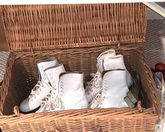 3 of 5 set of ice skates - great for Christmas décor  
