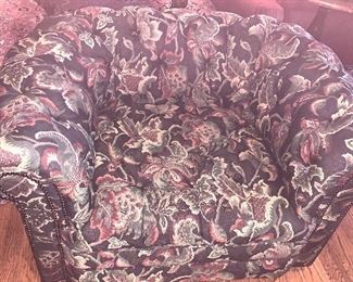 Large over stuffed chair- Great condition - top view