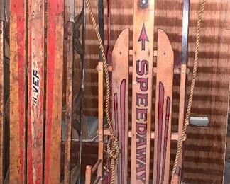  Vintage Speed Away wooden sled 