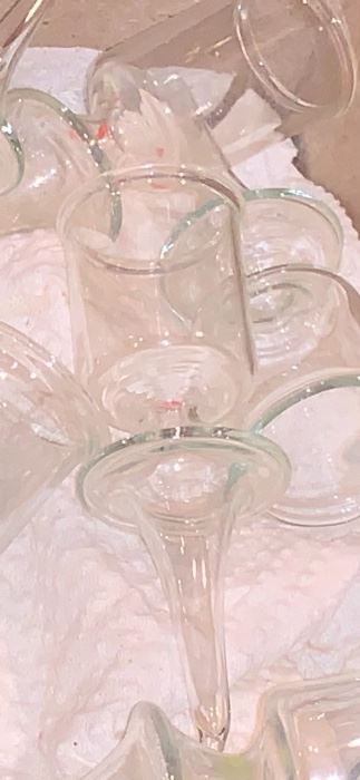 Dozens of mini glass candles holders - about the size of Birthday candles 