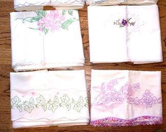 Vintage Hand Stitched  pillow cases