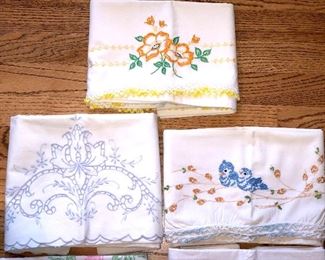Vintage Hand Stitched  pillow cases