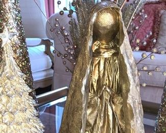 Gold Mary - Sorry she's going solo this Christmas, No Joseph or baby Jesus