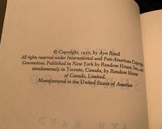 1958 Ayn Rand - Atlas Shrugged volume one and two. In perfect condition