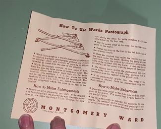 Vintage Pantograph from Montgomery Ward