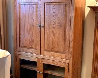 TV cabinet  and matching side bar cabinet 