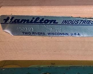 Vintage Hamilton drafting table - made in Two rivers Wisc. 