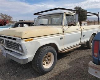 125: 1973 Ford F250
VIN: F25HRQ22180
California title in hand 
DMV fees : $1571 and $70 doc fees 