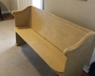 WOODEN BENCH OR POSSIBLE A PEW