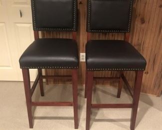 HIGHER END LEATHER BAR STOOLS