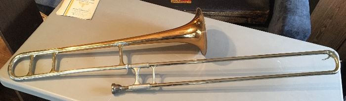 Nice F.E. Olds  "Super Olds"  Trombone. With mouthpiece and original case.