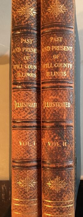Some First Edition and Collectible books; this a rare First Edition Two Volume set of the history of Will County.