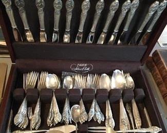 Westmorland Sterling Silver Flatware - Enchanting Orchid pattern set with serving pieces 
