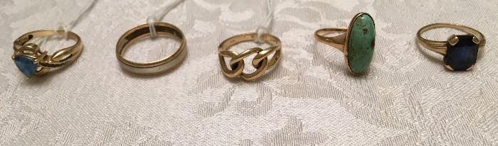 Some of the fine jewelry: 10 karat, 14 karat and Sterling  